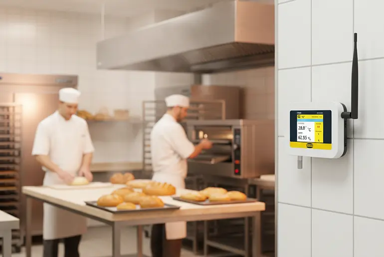 Polwax temperature and humidity monitoring solution for food and beverage industry