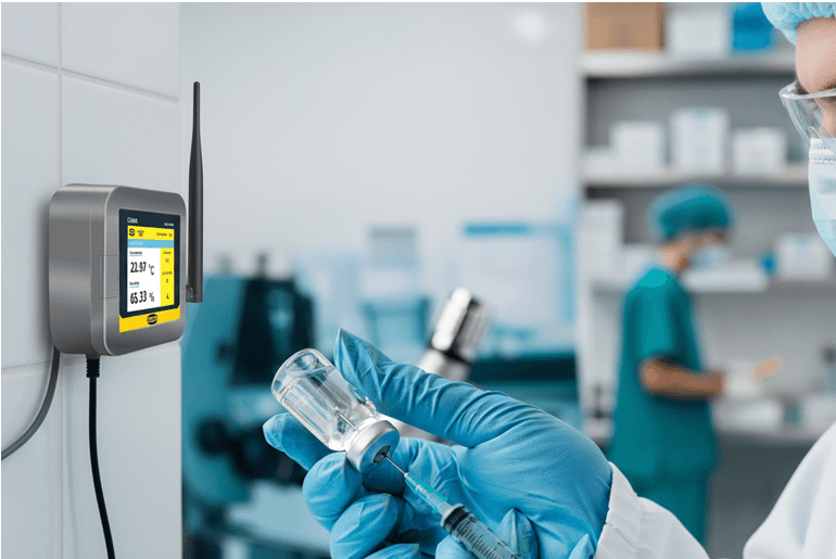 Polwax temperature and humidity monitoring system for laboratories