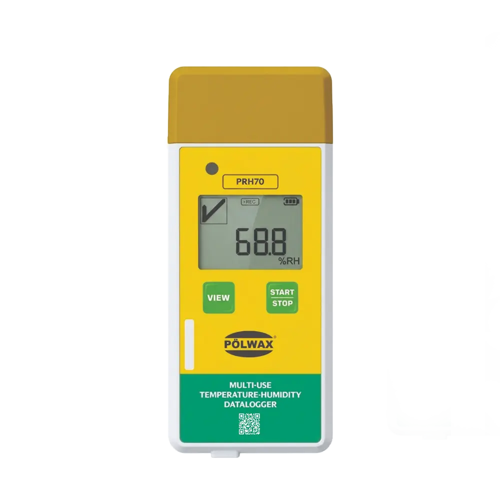 PRH70 Multi-Use Temperature and Humidity Datalogger for pharmaceutical cold chain monitoring, warehousing, and logistics applications
