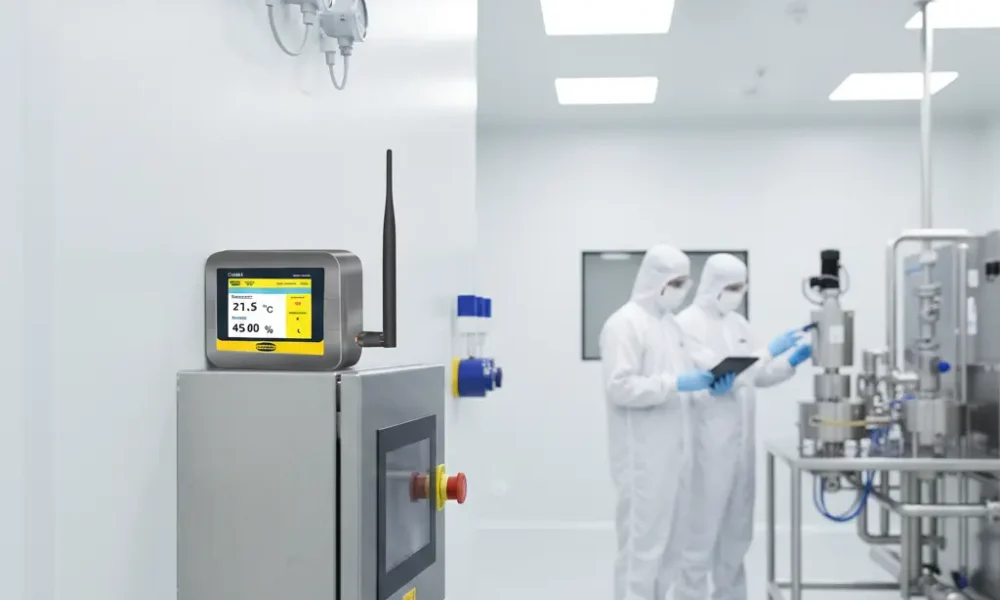 Polwax WiFi Temperature and Humidity Datalogger for Clean Room Monitoring